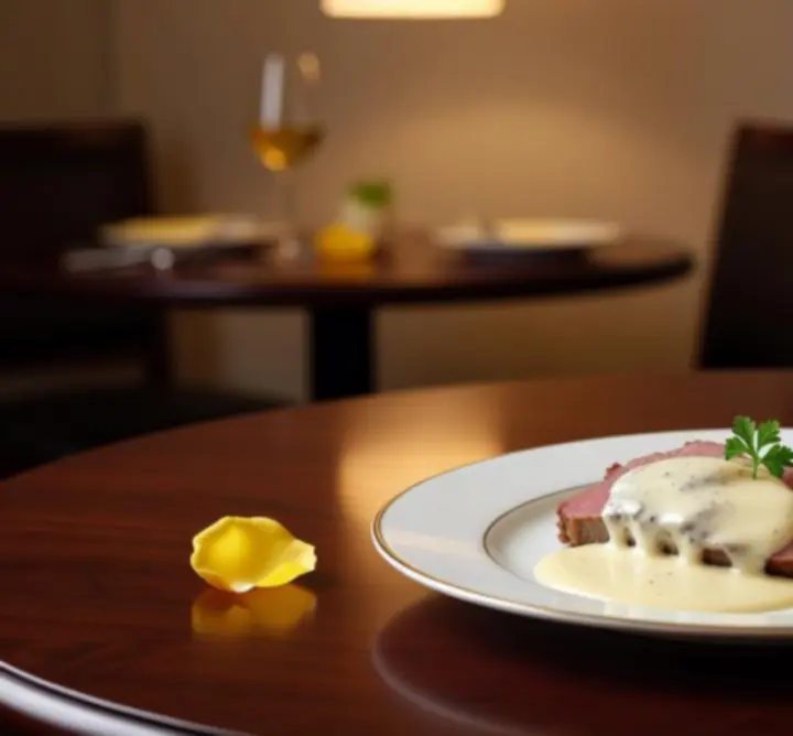 Podpisová jídla restaurace Ceska Klub Zona elegantně servírovaná na stole
